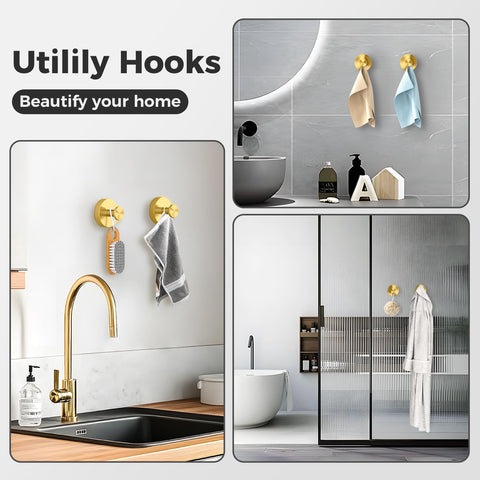 Easy installation by pressing and rotating WingWider gold hooks.