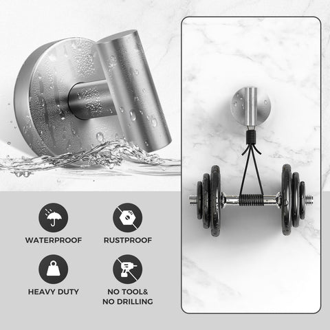 WingWider heavy-duty suction cup supports heavy towels up to 5 kg.
