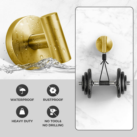 WingWider shower hooks on glass surface illustrate strong suction and versatility