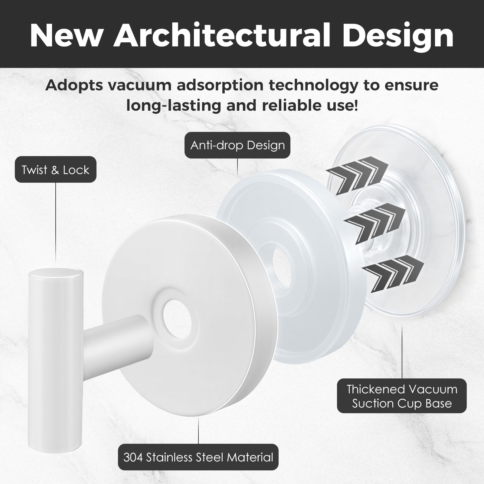 WingWider suction cup hooks on glass window provide stable, no-drill installation.
