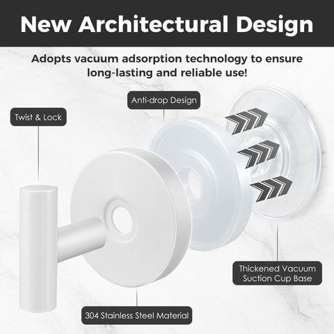 WingWider suction cup hooks on glass window provide stable, no-drill installation.