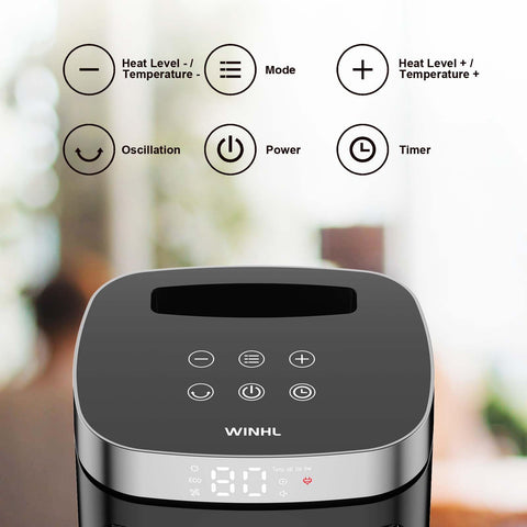 WINHL remote control in use for easy temperature and mode adjustments