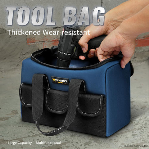 WinHunt tool bag set blue and black colorway fits professional and DIY use.