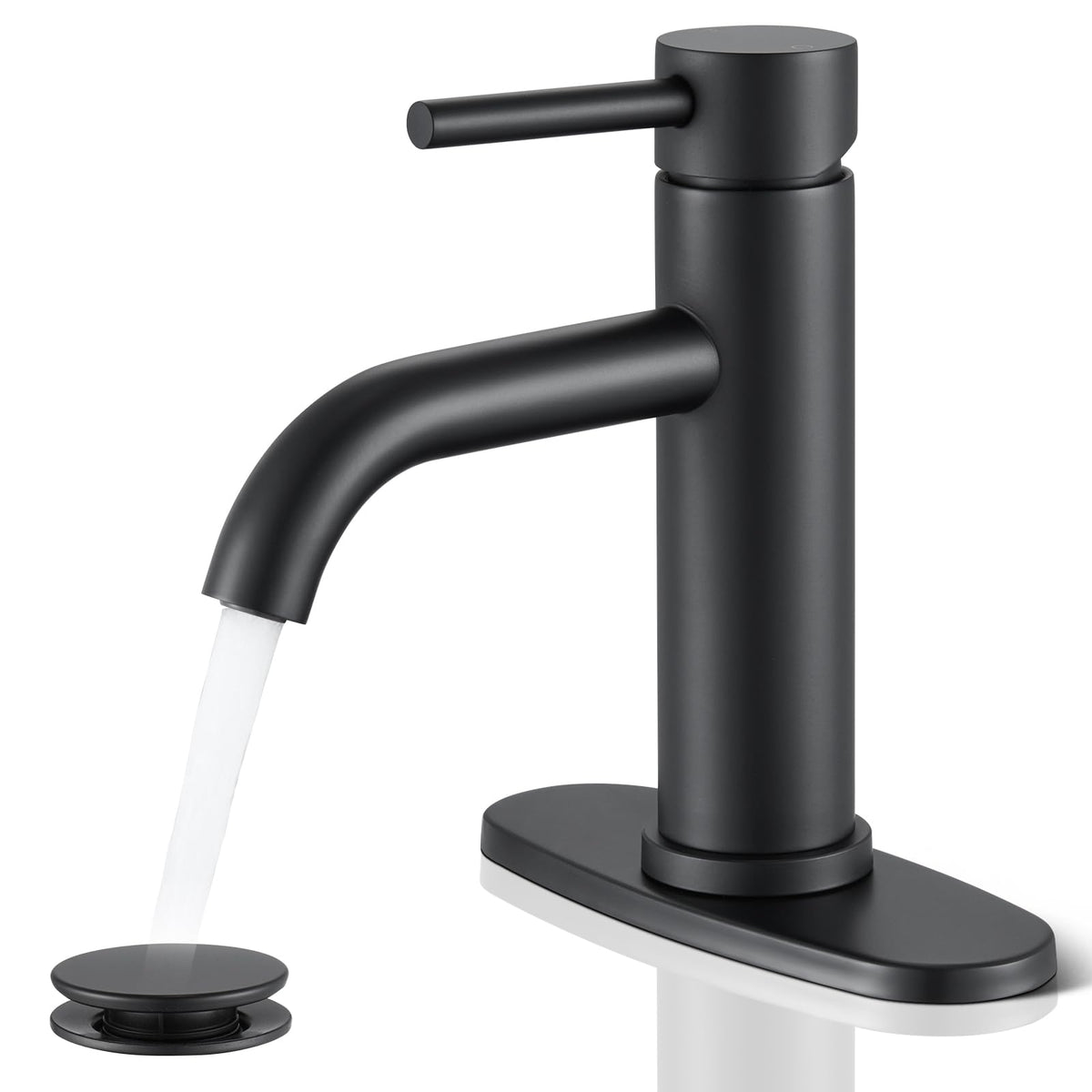 WINKEAR black bathroom faucet in matte finish for a modern vanity upgrade.