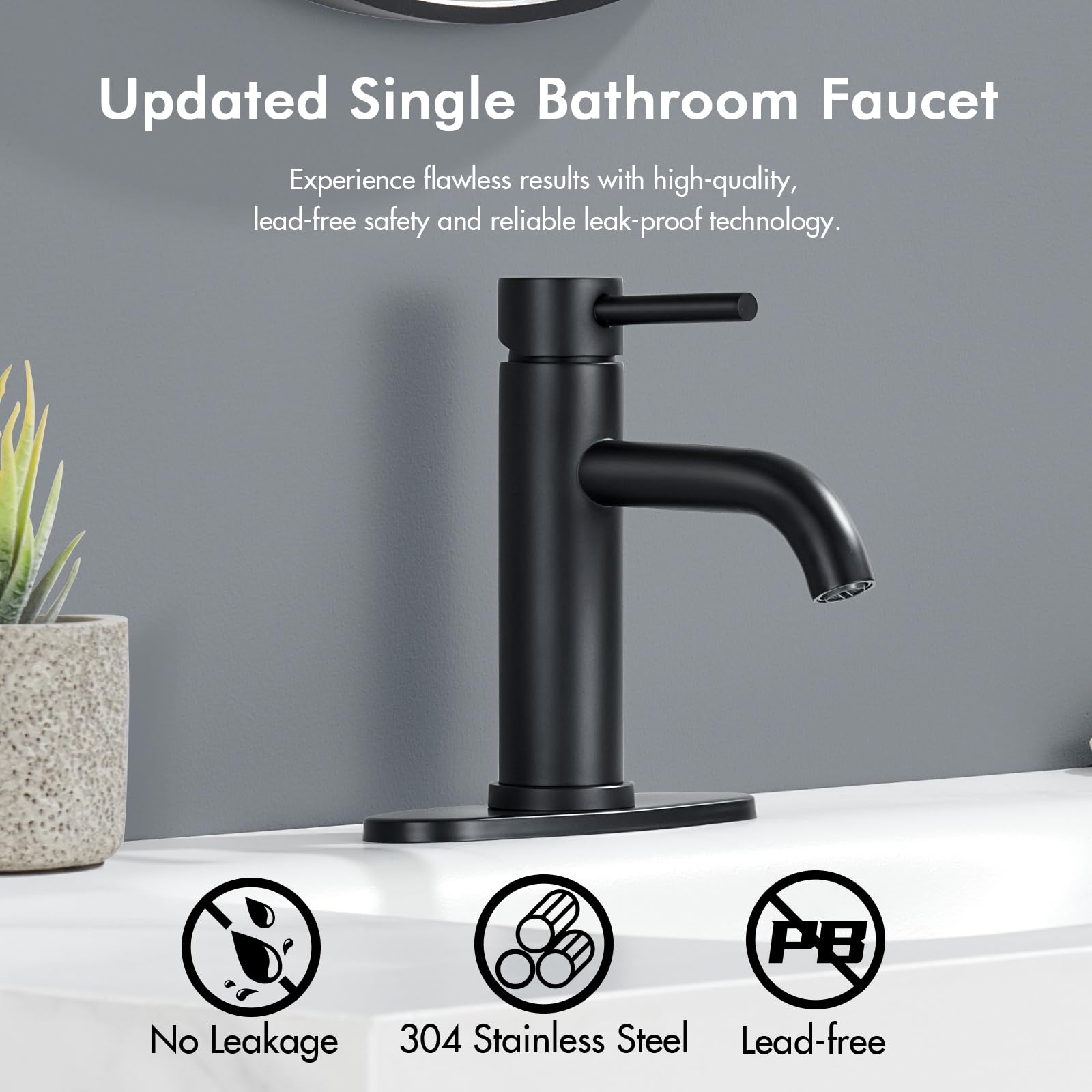 WINKEAR matte black finish resists fingerprints and corrosion for lasting shine.