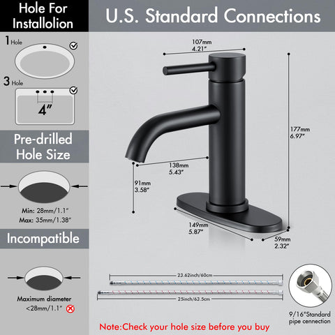 WINKEAR pop-up drain and hoses showing easy installation and reliable fit.