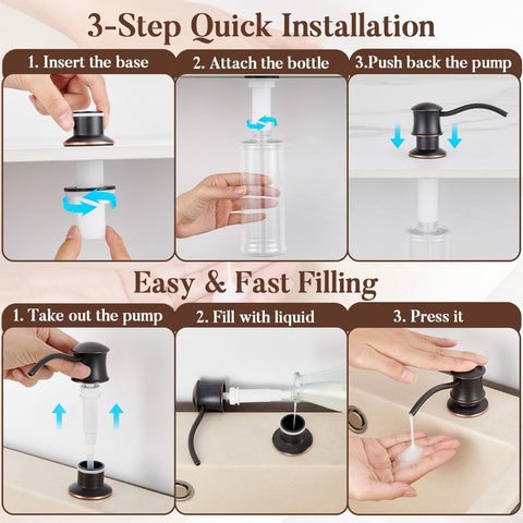 WINKEAR DIY installation in minutes with a single-hole countertop mount