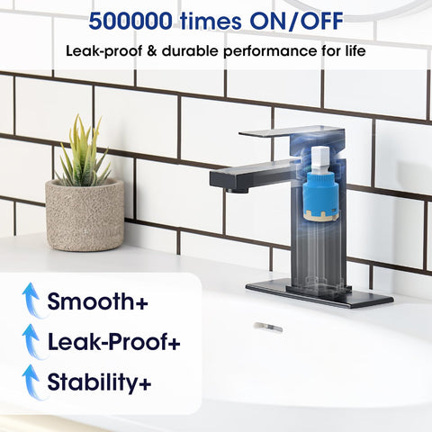 WINKEAR included water hoses simplify bathroom faucet setup
