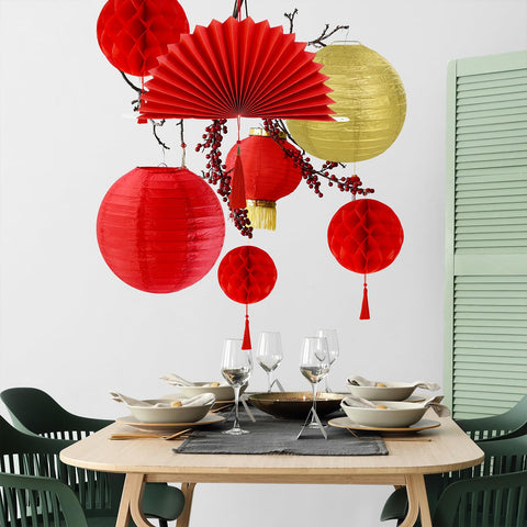 Winlyn red tassels with loops for elegant hanging