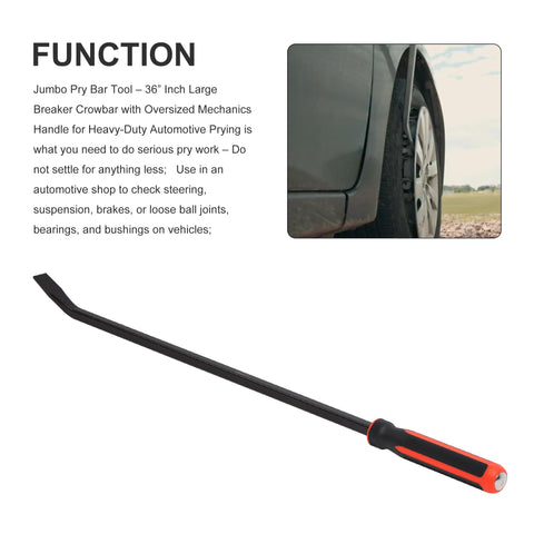 WINMAX 28-inch shaft and 8-inch handle provide solid prying control