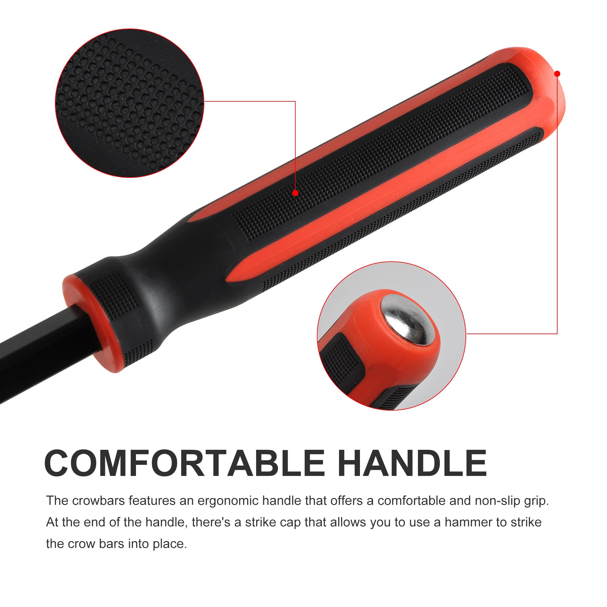 36-inch steel shaft demonstrates durable leverage in tough tasks