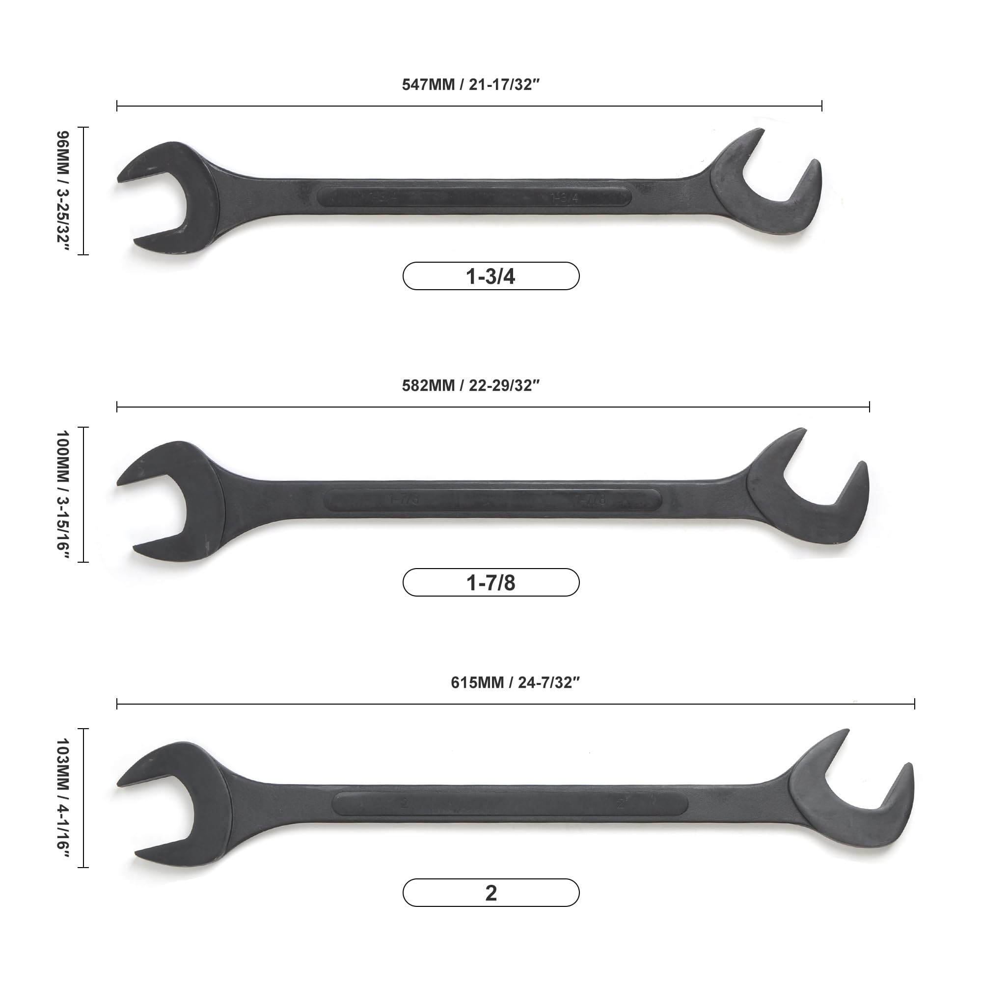 WINMAX Tools Automotive offset ends provide grip on stubborn bolts.
