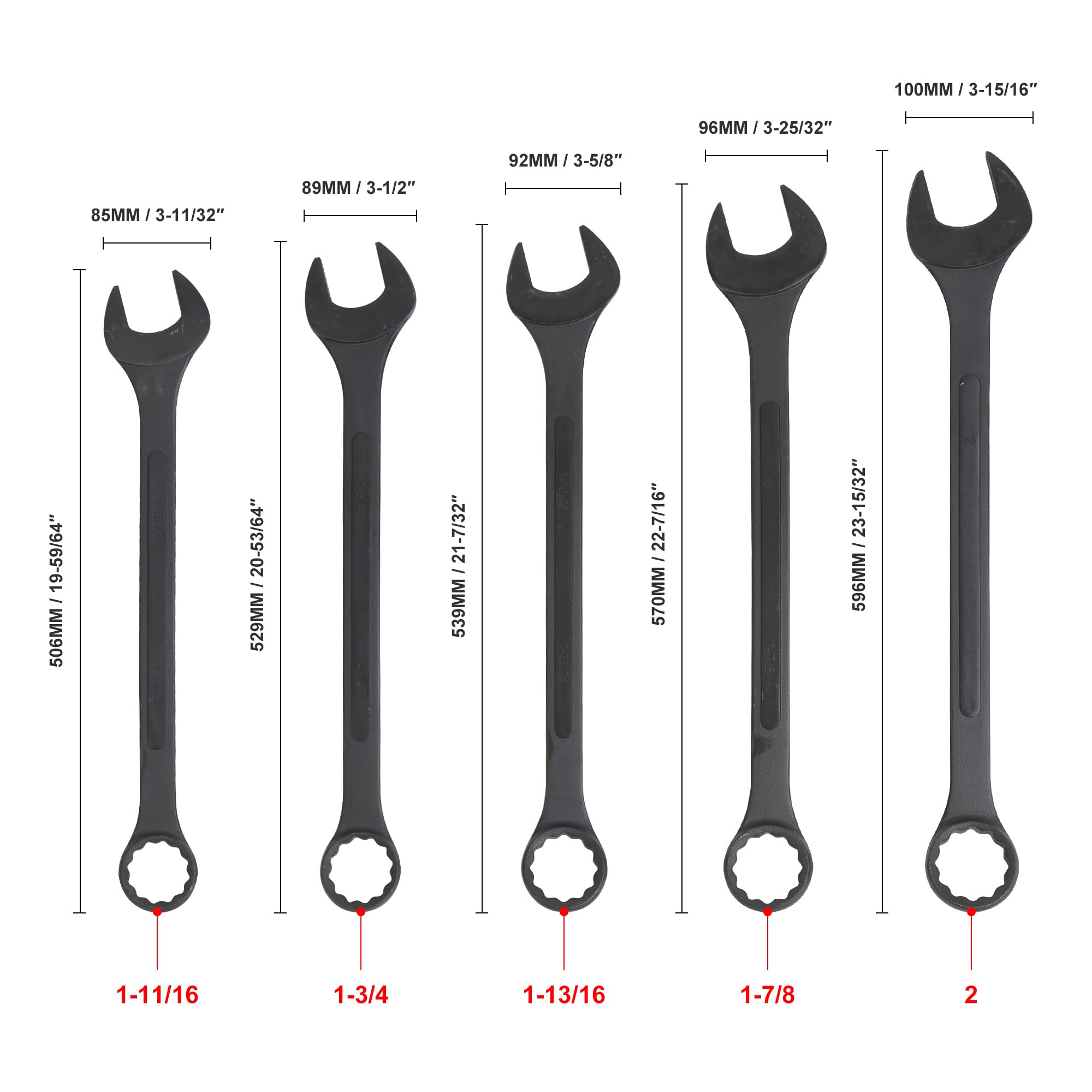WINMAX jumbo wrench 1-7-16 open end helps access awkward bolts confidently.