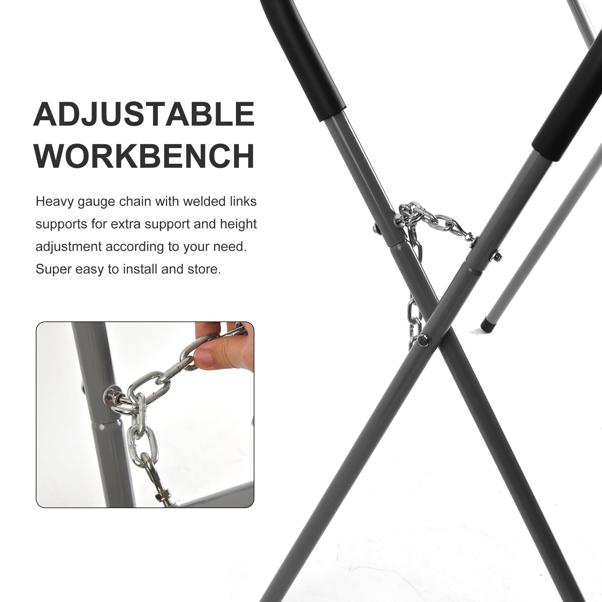 WINMAX scratch-resistant steel frame protecting delicate surfaces during work