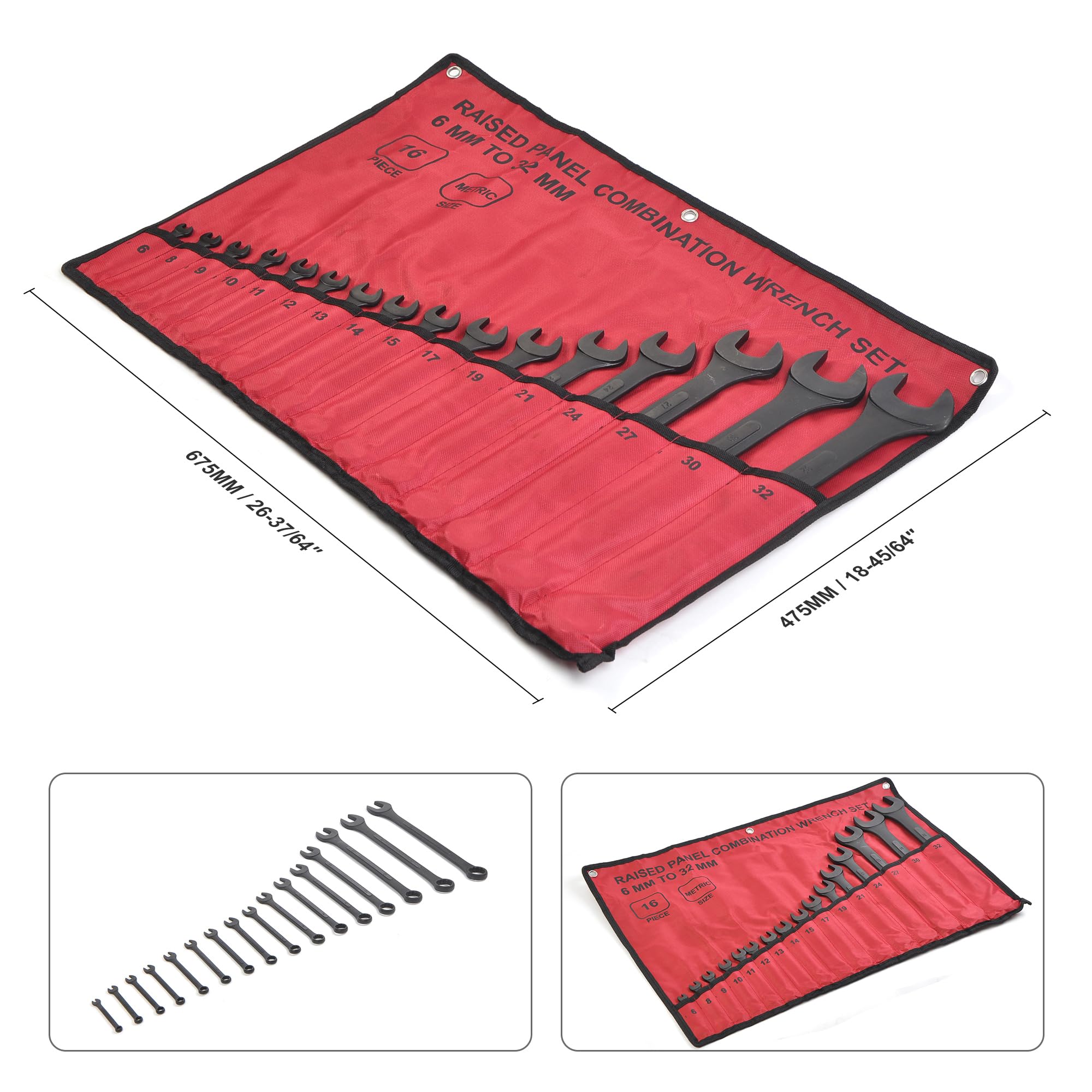 WINMAX wrench set in drop-forged steel for lasting durability