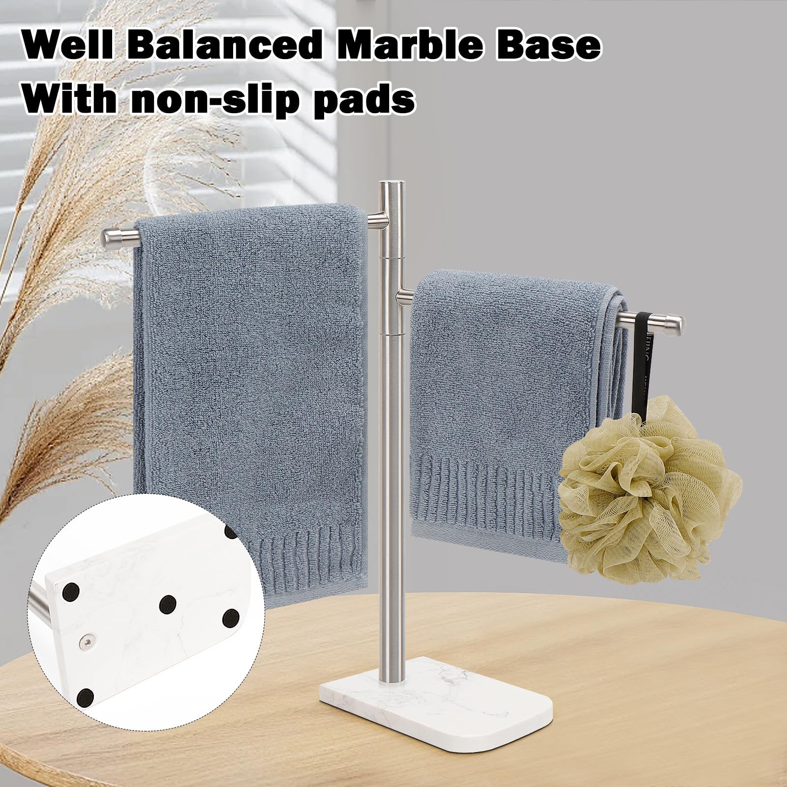 Winmien weighted marble base adds stability and a touch of luxury.