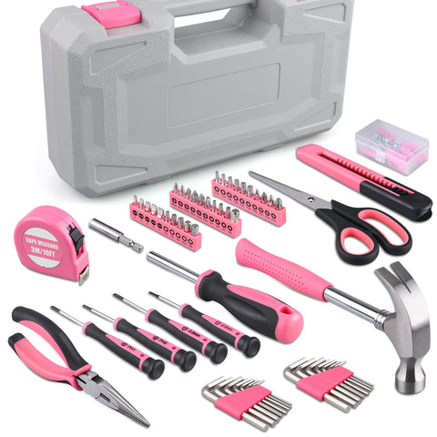 WINNER pink tool kit in storage case keeps tools tidy and portable