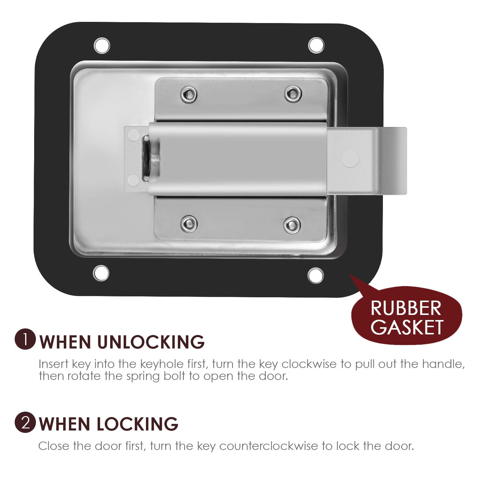 WINOMO flush mount installation on a door for space-saving security