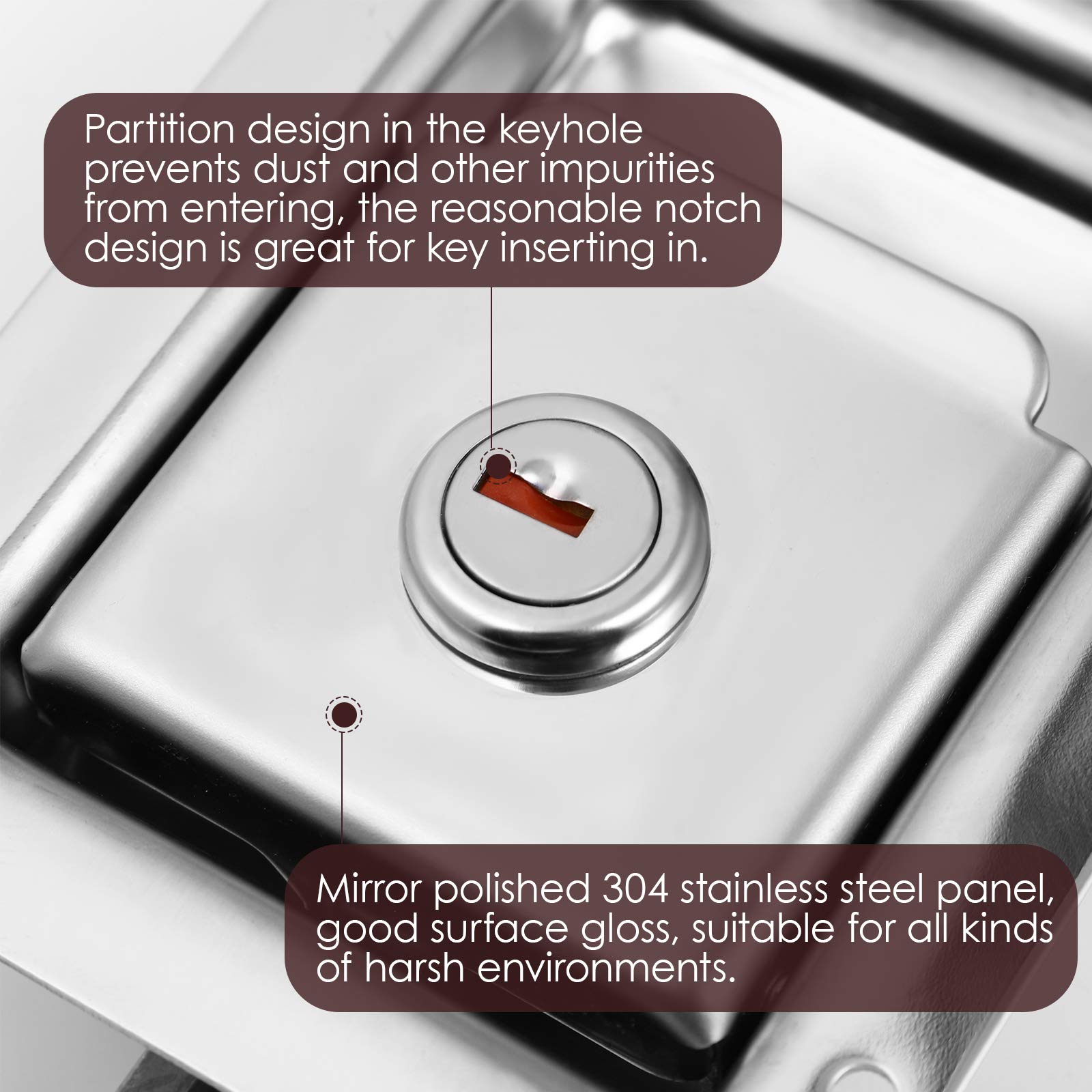 WINOMO keyway designed to resist dust and dirt accumulation