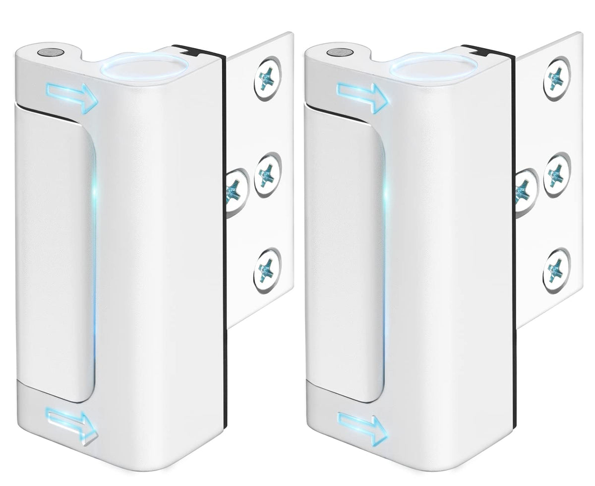 WINONLY door reinforcement front door lock installation demonstrates quick, tool-free setup for safety.