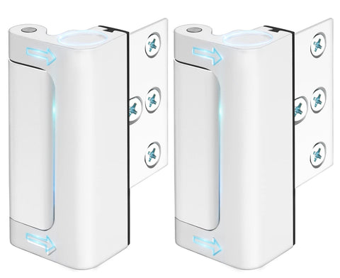 WINONLY door reinforcement front door lock installation demonstrates quick, tool-free setup for safety.