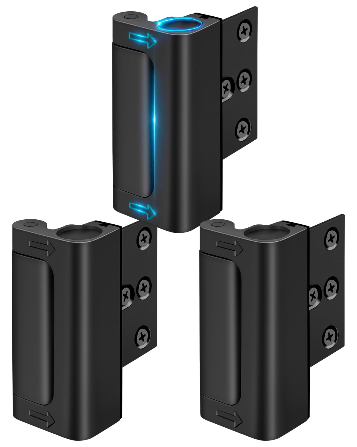 WINONLY door reinforcement lock front view shows sturdy metal construction for security