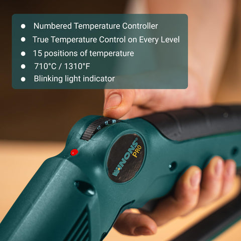 WINONS 12-inch blade and foldable blades for versatile foam cutting.