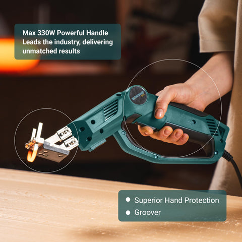 WINONS foam cutter in action showing rapid heating and easy start.