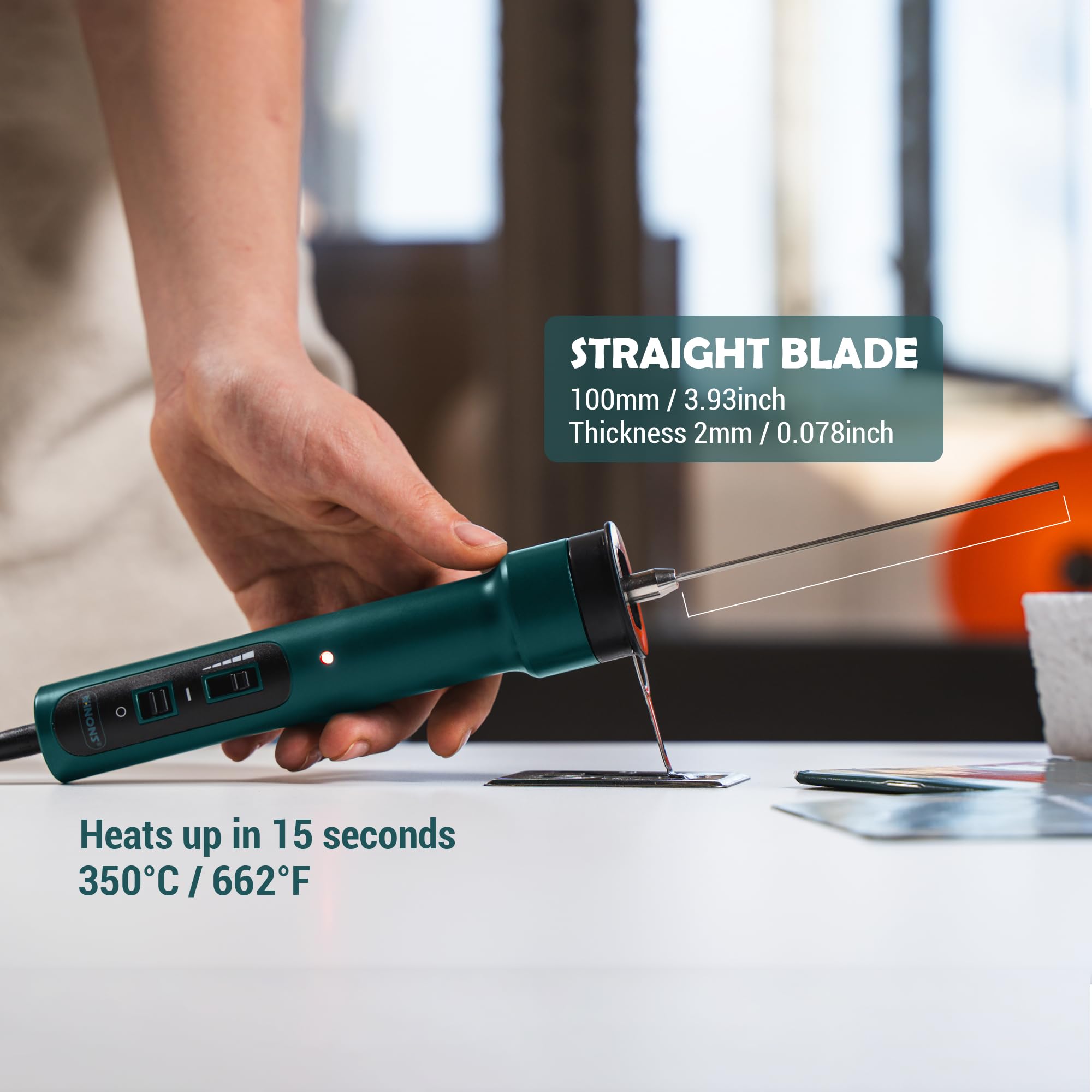 WINONS foam cutting tip 10cm long enables clean shapes.