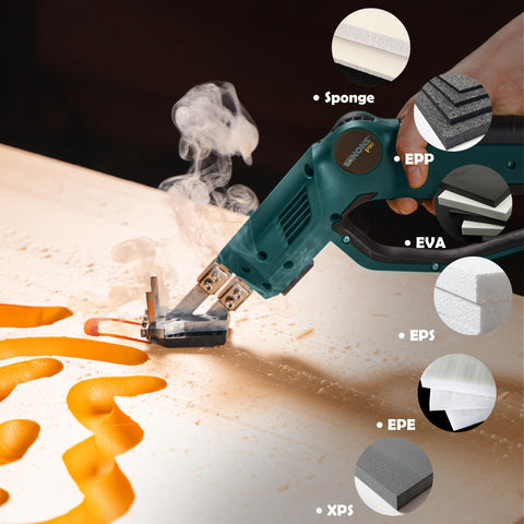 WINONS kit contents including blades, groover, and accessories for complete foam work.