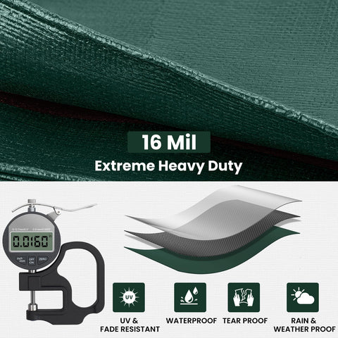 Winpull tarp with brass grommets reinforces corners for durable shade or shelter