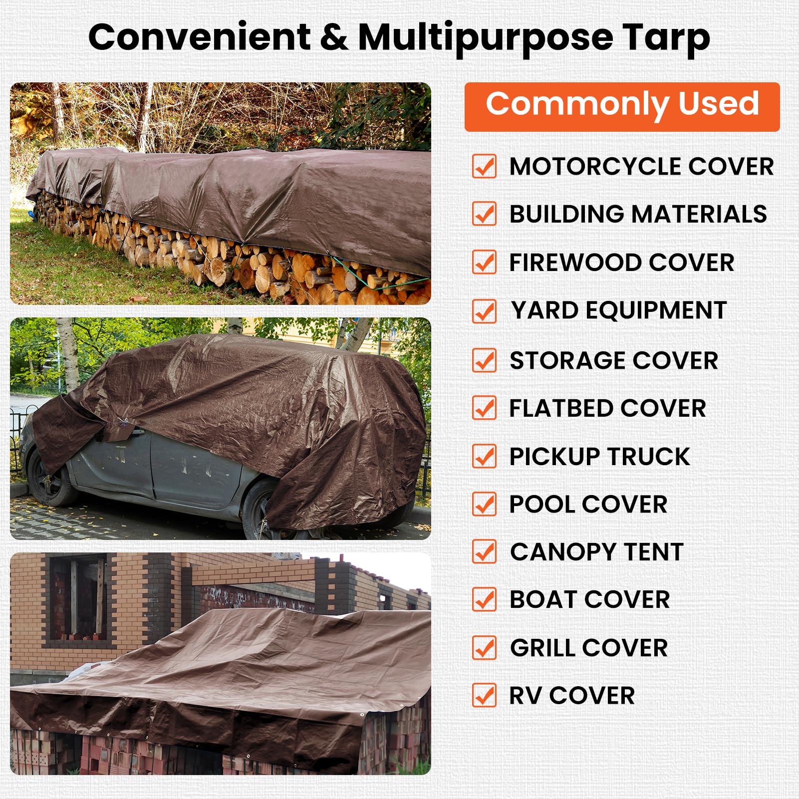 Winpull tarp multipurpose use for vehicles, roofs, pools and camping.