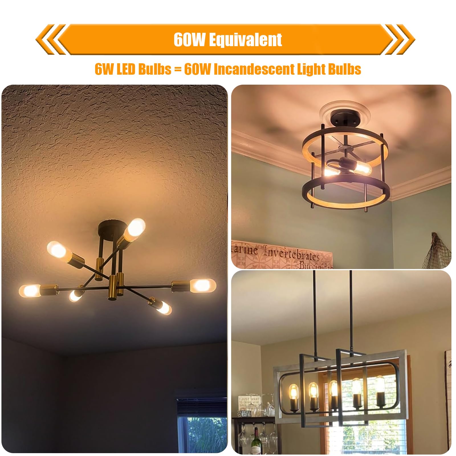 WinsaLED E26 base bulb fits standard fixtures easily.