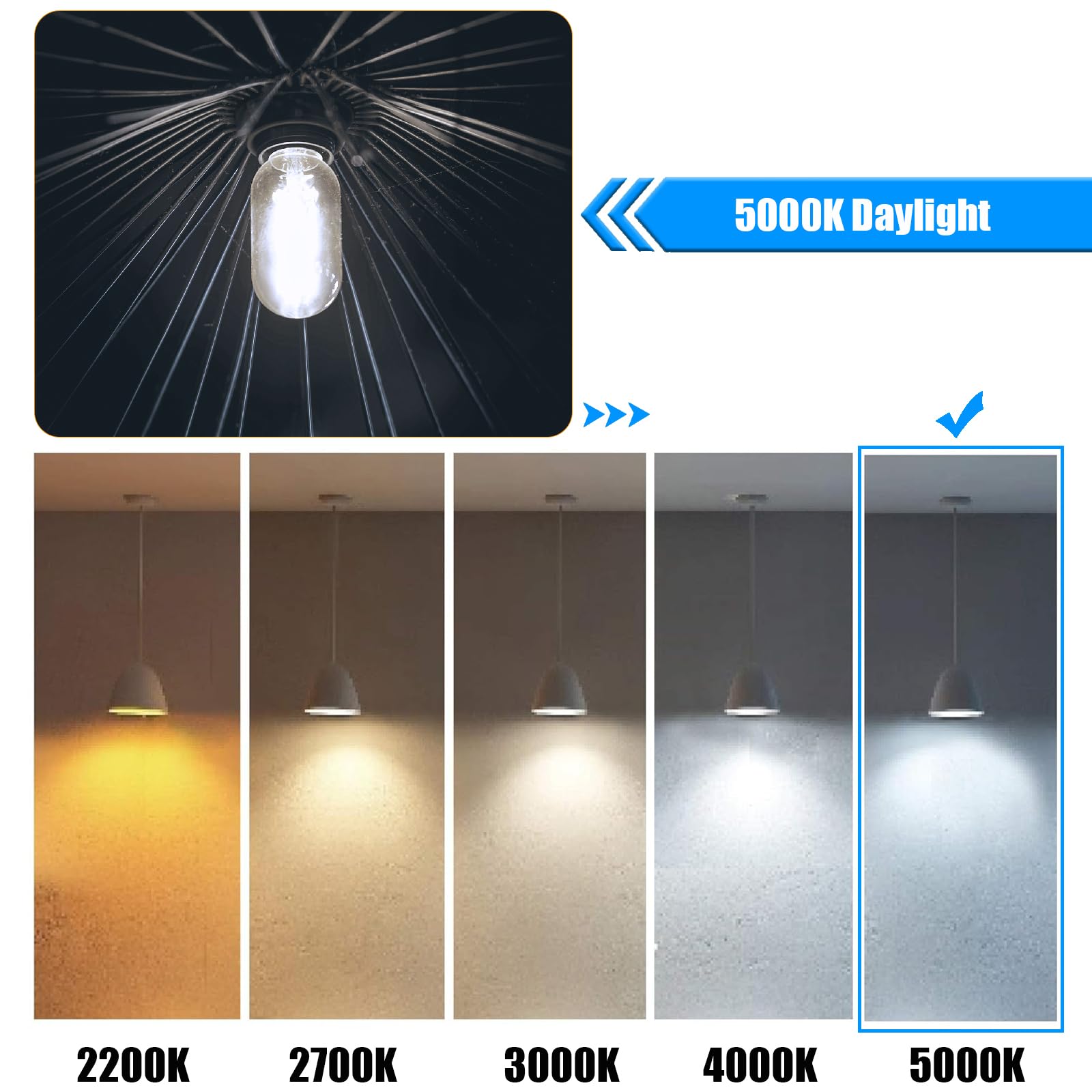 WinsaLED T45 5000K daylight output brightens kitchens and workspaces.