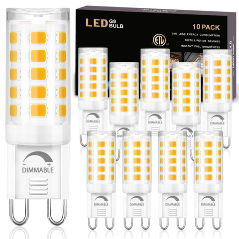 Winshine G9 LED bulbs pack front view, ideal chandelier lighting replacement.