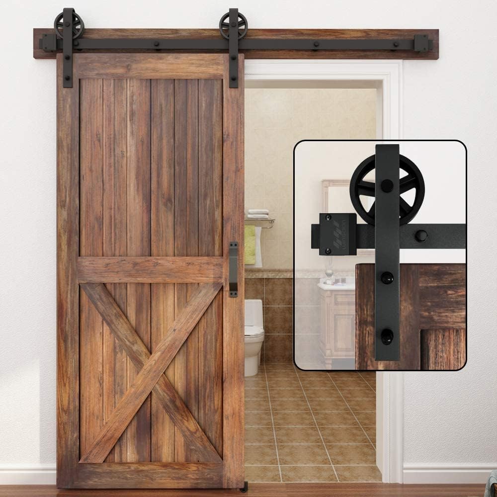 WINSOON barn door track 3ft section for smooth sliding