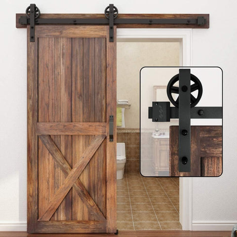 WINSOON barn door track 3ft section for smooth sliding