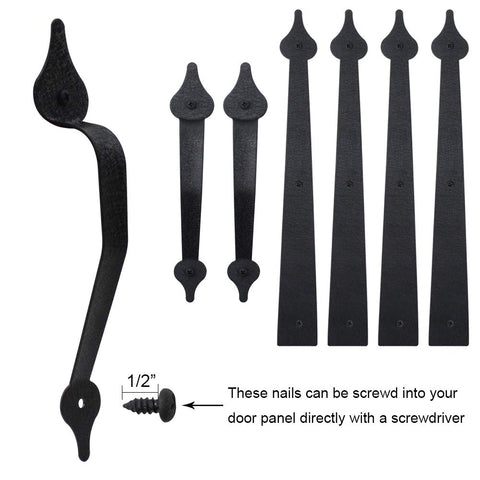 WINSOON barn gate hardware shown during assembly for curb appeal