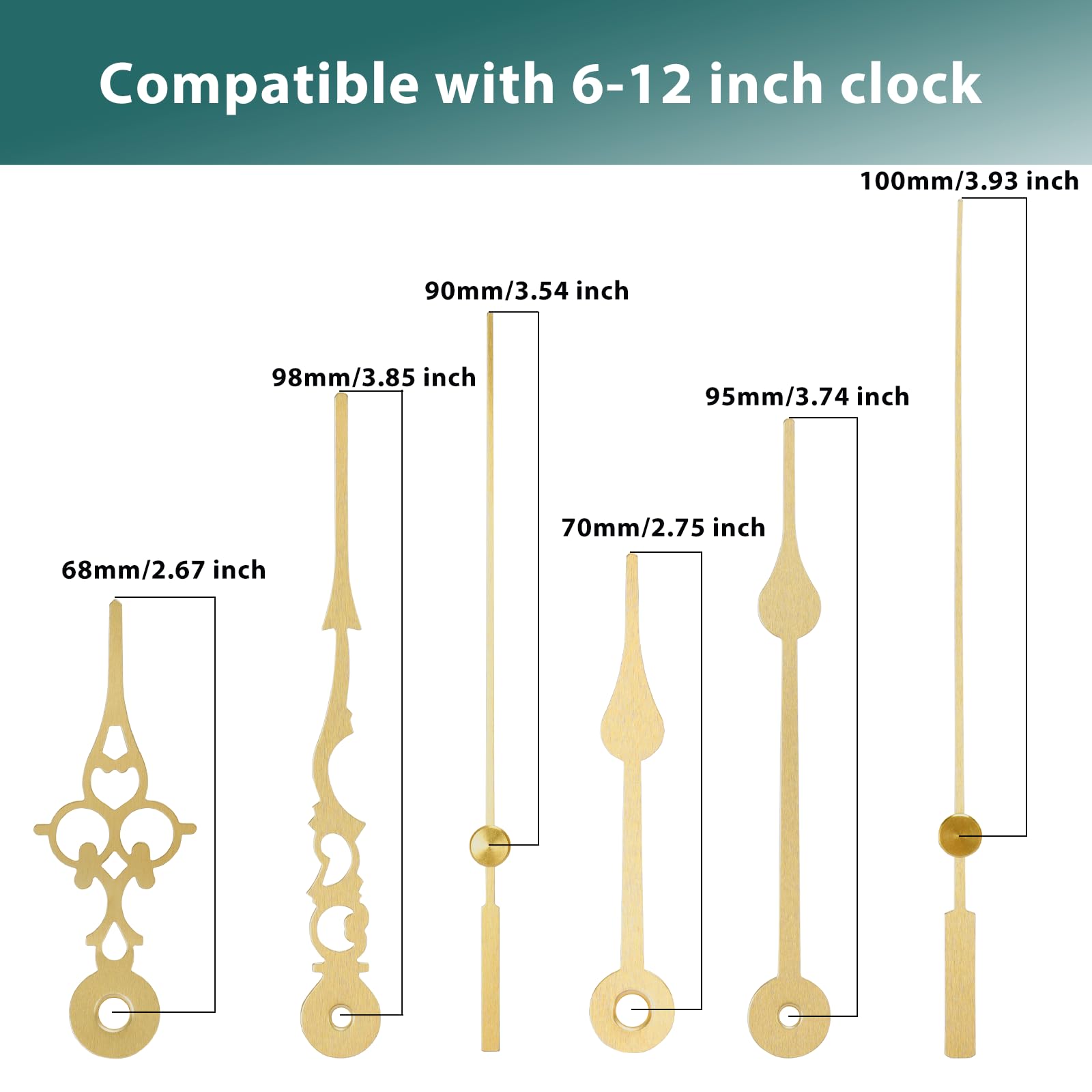 WinTaim 32mm shaft with gold hands for stylish, precise timekeeping.