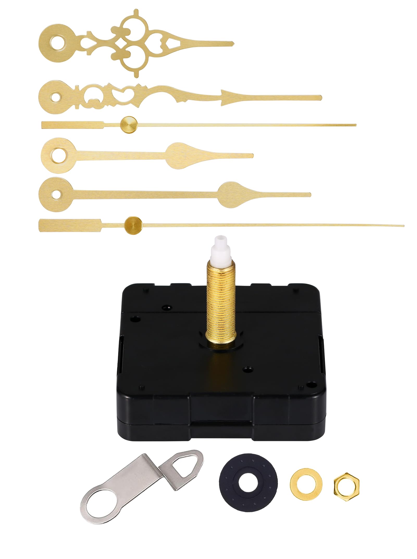 WinTaim long-shaft silent clock mechanism for thick panels, smooth operation.