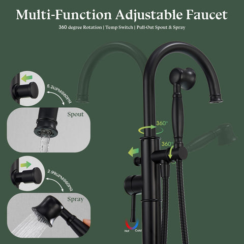 Wintap 360-degree swivel shower holder reduces drips after baths.