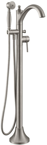 Wintap WT-9002BN brushed nickel freestanding tub faucet close-up with classic design and premium finish