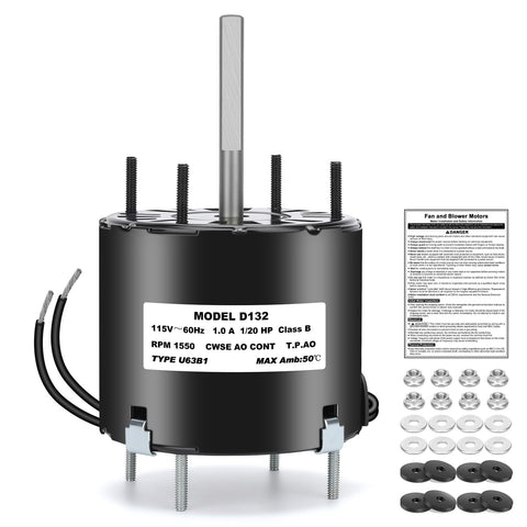 WINWEITGO D132 161M08 motor delivering quiet operation for HVAC and home appliances.