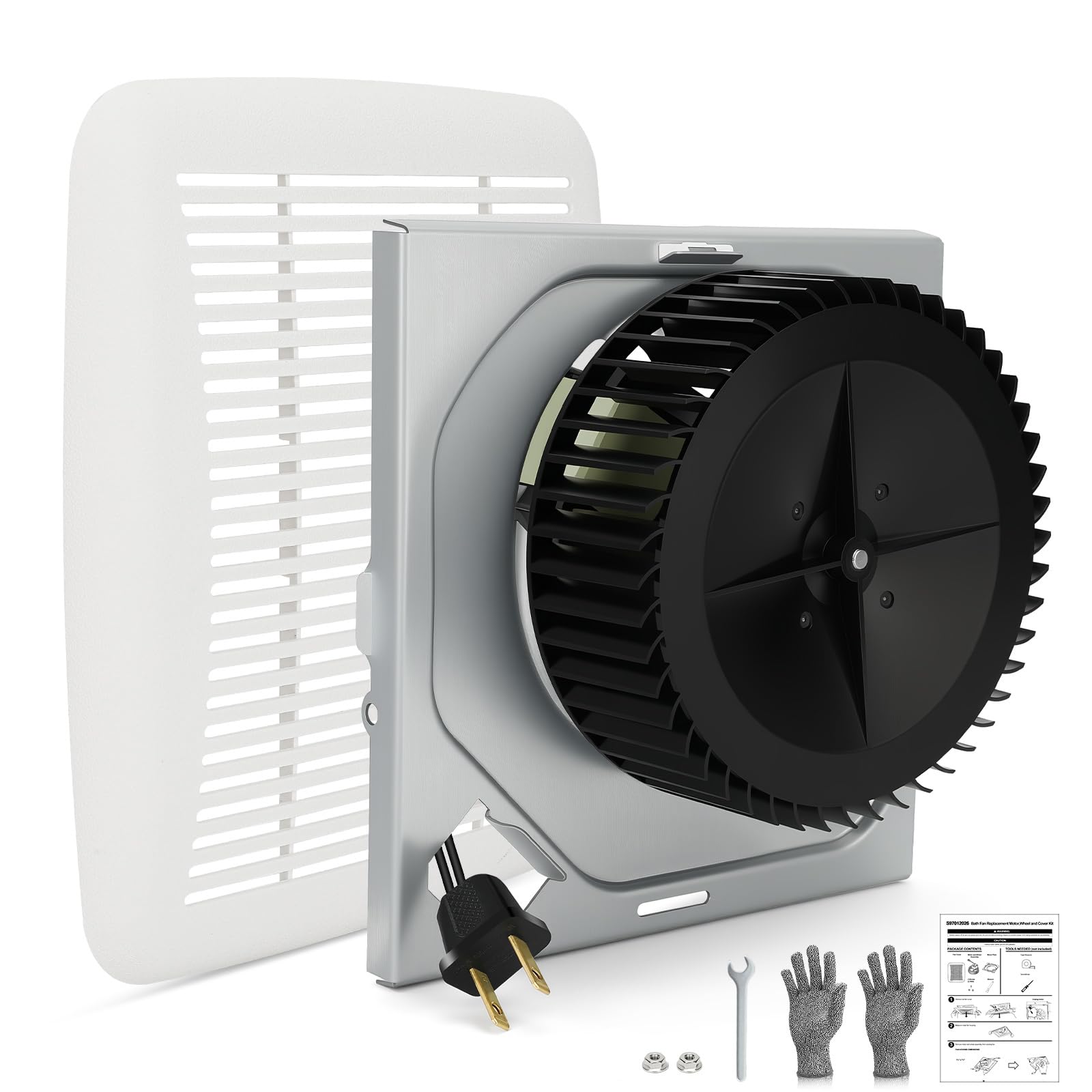 WINWEITGO 696N-R02 front view shows compact, quiet air movement for baths.