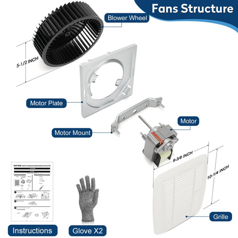 WINWEITGO copper motor close-up highlights durability and long lifespan.
