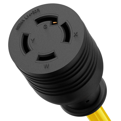 WINXUS L14-30R female receptacle ready for generator connection