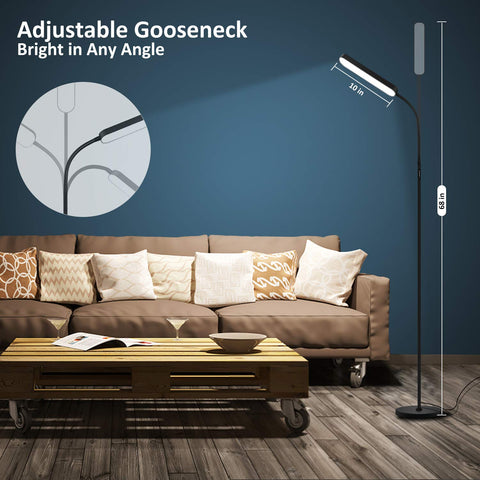 Wio-Mio floor lamp 112 LED beads deliver bright, efficient illumination at 12W.