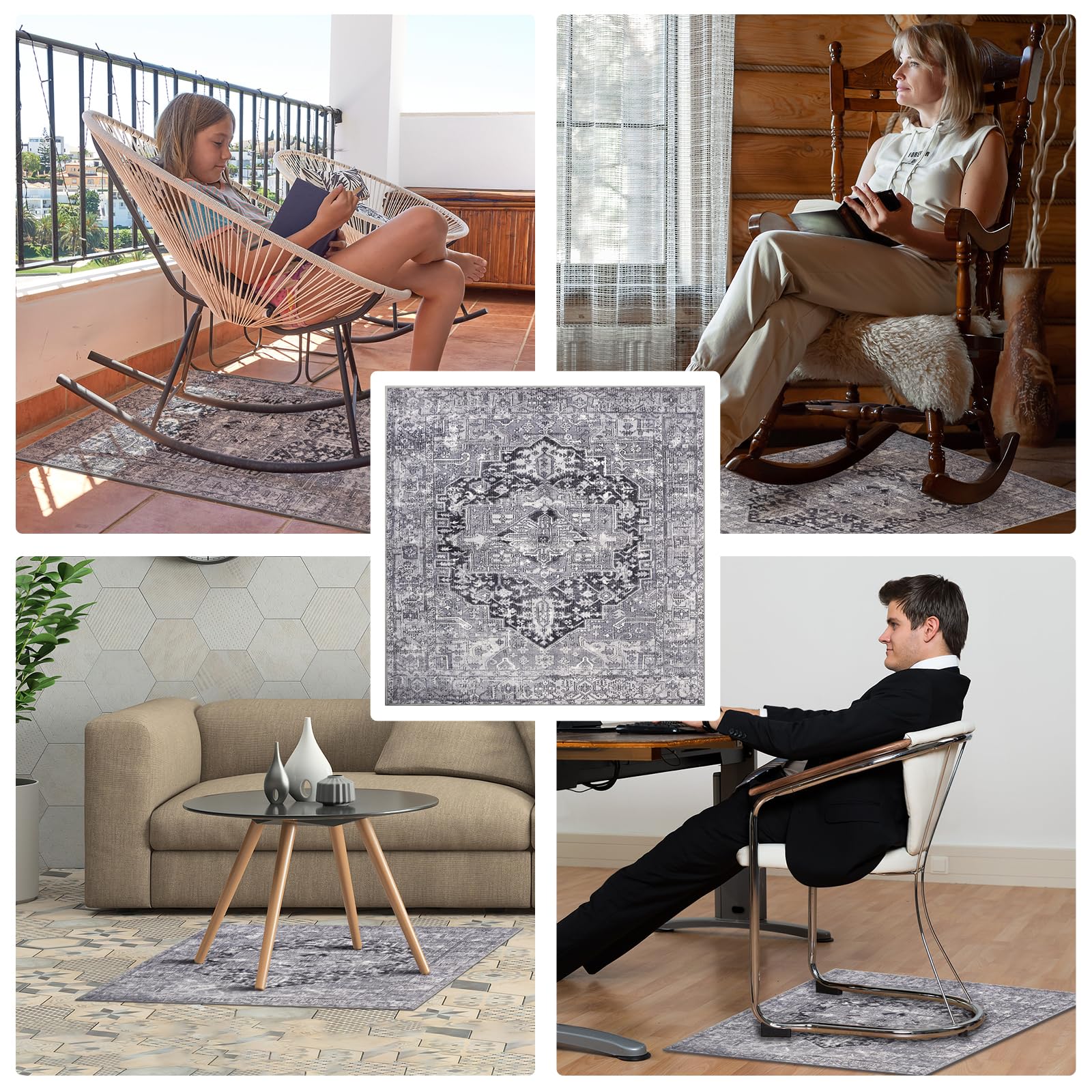 Wiojtry wood-floor protection pad guards floors during chair movement.
