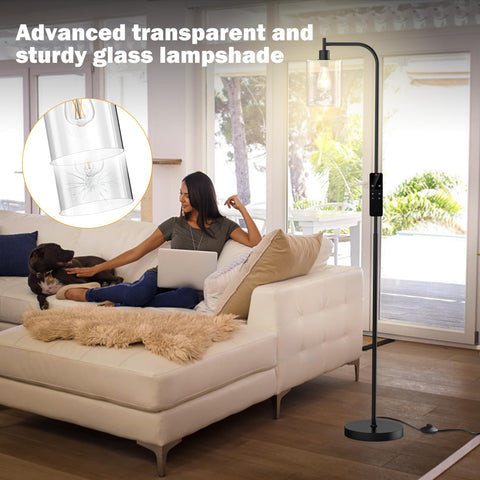 Wio-Mio 66-inch tall lamp with stable base for corner placement