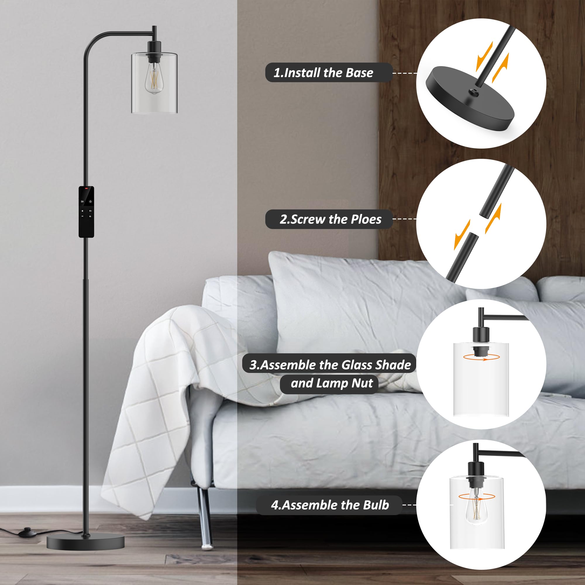 Wio-Mio clear glass shade lighting delivers soft illumination
